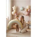 Partixa Sarı Gökkuşağı Retro Folyo Balon Doğum Günü Baby Shower Rainbow Temalı Konsept Parti Süsleme Vintage Dekorasyon Balonu
