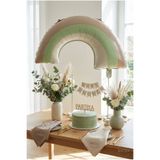 Partixa Yeşil Gökkuşağı Retro Folyo Balon Doğum Günü Baby Shower Rainbow Temalı Konsept Parti Süsleme Vintage Dekorasyon Balonu