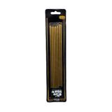 partiyy Uzun Çubuk Pasta Mumu 7'li 20 Cm Gold