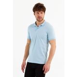 PARTİZAN Erkek Polo Yakalı Slim Fit Dar Kesim Buz Mavi Pamuk Tişort
