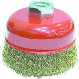 Partner PT02035 125 mm Sarı Dalgalı Telli M14 Vidalı Çanak Fırça