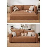 Partner Sofa & Yatak & Berjer - Turuncu - ÇİFTLİ