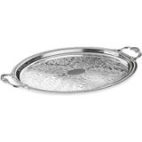 Partridge Store Queen Anne Ingiliz Gümüşü Kulplu Oval Tepsi 51X33 cm