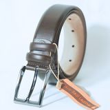 Partscraft Hakiki Deri Erkek Kemer 3,5 cm Kahverengi Klasik Kumaş Pantolon Kemeri - 028-Kahverengi - 115 cm