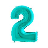 Party Country Rakam Folyo Balon 40" (100Cm) Tiffany -2-
