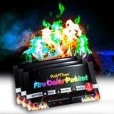 Party Flames Ateş Rengi Değiştirme Paketleri (4'lü Paket) - Ateş Çukuru, Kamp Ateşi, Şenlik Ateşi, Dış Mekan Şömineleri - Sihirli Renkli Kozmik Alev Tozu - Çocuklar ve Yetişkinler için Mükemmel Yangın