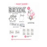 party mix Bride To Be Seti Gümüş Bekarlığa Veda Partisi Malzemeleri Kuşak Taç Gözlük Balon Buketi Bride Team Bride Dövme Seti