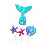 party mix Deniz Kızı Pasta Süsü 4 Parça Mermaid Cake Topper Doğum Günü Pasta Dekoru Deniz Kızı Konsepti