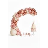 party mix Krom Rose Pembe Balon Seti 65’li – Baby Shower, Hastane Odası Süsleme, Doğum Günü Parti Balonu