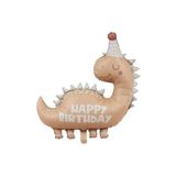 party mix Retro Dinozor Balon | Happy Birthday Dinazor Balonu | Krem Dinazor Folyo Balon | Doğum Günü Dinazor