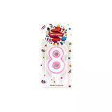 Party Simli Mum Rakam Pembe 8 - 2 Adet