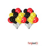 PartylandTR 25 Adet Sarı Kırmızı Siyah Balon 30cm.
