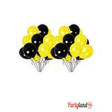 PartylandTR 25 Adet Sarı Siyah Balon 30cm.