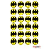 PartylandTR Batman 5 cm. Yapışkanlı Yuvarlak Etiket - Sticker 24 Adet