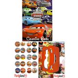 PartylandTR Cars Arabalar Şimşek Mcqueen Boyama Kitabı 3'lü (BOYAMA , STİCKER , ARKA KAPAK MASKE)