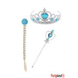 PartylandTR Frozen Prenses Elsa Taç Asa Örgülü Saç