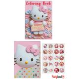 PartylandTR Hello Kitty Boyama Kitabı 3'lü (boyama , Sticker , Arka Kapak Maske )