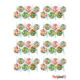 PartylandTR Lolipop Şekeri 100 Adet (30 Gr) Rengarenk Karışık Meyve Aromalı Ahşap Saplı Hediyelik Sosyete Şekeri