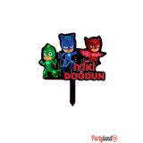PartylandTR Pj Masks Pijamaskeliler Temalı Karton Pasta Süsü