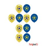 PartylandTR Sarı Lacivert FB Taraftar Top Temalı Baskılı Balon 10 Adet