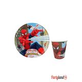 PartylandTR Spiderman Örümcek Adam 16 Adet Tabak 16 Adet Bardak