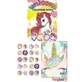 PartylandTR Unicorn Boyama Kitabı 3'lü (BOYAMA , STİCKER , ARKA KAPAK MASKE)