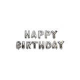 PartyMode Gümüş Happy Bırthday Set Balon 40 Cm