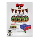 PartyPoo Brawl Stars 16 Kişilik Eko Doğum Günü Parti Seti Parti Malzemeleri Ve Süslemeler