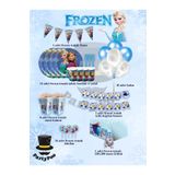 PartyPoo Frozen Elsa Karlar Ülkesi Doğum Günü Parti Seti 16 Kişilik | Parti Süsleri (PRENSES TEMALI)
