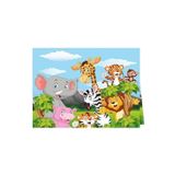Partyy Bag Safari Temalı Baskılı 120X180 Plastik Doğum Günü Parti Masa Örtüsü