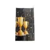 Partyy Bag Siyah Gold Kupalı Temalı Baskılı 120X180 Plastik Doğum Günü Parti Masa Örtüsü