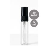 Parvati Taşınabilir Cep Parfüm Şişesi Çantalık Dolabilir Vidalı Mini Boş sprey Cam Şişe 5 ml (10 Adet)