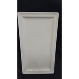 Paşa Beyaz Porselen Bahçe Tepsi U.a.e. 21X39X2CM Flat Servis Işıltı 1 Adet