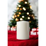 Paşa Cam Pasa Cam Silindir Mum Blok Mum Kütük Mum Beyaz Renk 10 cm Genişlik 15 cm Uzunluk Vanilya Kokulu El Işçiliği- - 10 x 15 Vanilya Beyaz
