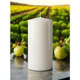Paşa Cam Pasa Cam Silindir Mum Blok Mum Kütük Mum Beyaz Renk 10 cm Genişlik 25 cm Uzunluk Kahve Kokulu El Işçiliği- - 10 x 25 Kahve Kokulu Beyaz
