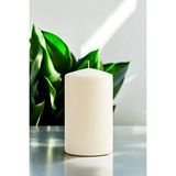 Paşa Cam Pasa Cam Silindir Mum Blok Mum Kütük Mum Krem Renk 10 cm Genişlik 20 cm Uzunluk Kahve Kokulu El Işçiliği- - 10 x 20 Kahve Kokulu Krem
