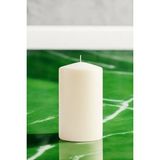 Paşa Cam Pasa Cam Silindir Mum Blok Mum Kütük Mum Krem Renk 10 cm Genişlik 20 cm Uzunluk Vanilya Kokulu El Işçiliği- - 10 x 20 Vanilya Krem