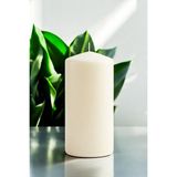 Paşa Cam Pasa Cam Silindir Mum Blok Mum Kütük Mum Krem Renk 10 cm Genişlik 25 cm Uzunluk Kahve Kokulu El Işçiliği- - 10 x 25 Kahve Kokulu Krem