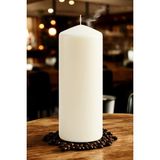 Paşa Cam Pasa Cam Silindir Mum Blok Mum Kütük Mum Krem Renk 10 cm Genişlik 30 cm Uzunluk Lavanta Kokulu El Işçiliği- - 10 x 30 Lavanta Kokulu Krem