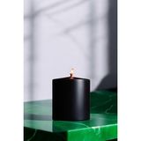 Paşa Cam Pasa Cam Silindir Mum Blok Mum Kütük Mum Siyah Renk 10 cm Genişlik 10 cm Uzunluk Sandal Ağacı Kokulu El Işçiliği- - 10 x 10 Sandal Ağacı Siyah