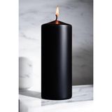 Paşa Cam Pasa Cam Silindir Mum Blok Mum Kütük Mum Siyah Renk 10 cm Genişlik 30 cm Uzunluk Lavanta Kokulu El Işçiliği- - 10 x 30 Lavanta Kokulu Siyah