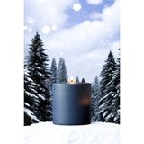Paşa Cam Silindir Mum Blok Mum Kütük Mum Lacivert Renk 10 cm Genişlik 10 cm Uzunluk Lavanta Kokulu El Işçiliği- - 10 x 10 Lavanta Kokulu Lacivert