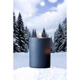 Paşa Cam Silindir Mum Blok Mum Kütük Mum Lacivert Renk 10 cm Genişlik 15 cm Uzunluk Lavanta Kokulu El Işçiliği- - 10 x 15 Lavanta Kokulu Lacivert