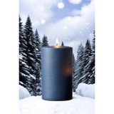 Paşa Cam Silindir Mum Blok Mum Kütük Mum Lacivert Renk 10 cm Genişlik 20 cm Uzunluk Lavanta Kokulu El Işçiliği- - 10 x 20 Lavanta Kokulu Lacivert