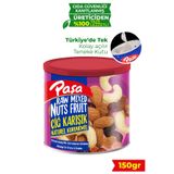 Paşa Çiğ Karışık Kuruyemiş, Kapaklı Teneke Kutu, 150 gr, Badem, Fındık, Kaju, Kuru Üzüm ve Turna Yemişi