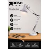 PAŞA ELEKTRİK NOAS KÖLN AKROBAT MASA LAMBASI E27 DUY BEYAZ