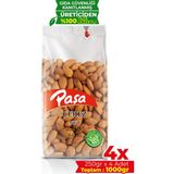 Paşa Kuruyemiş Çiğ Badem İçi 1 Kg (250 gr x 4 Ad.), Naturel Tuzsuz Çiğ Badem