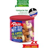 Paşa Kuruyemiş Çiğ Karışık Kuruyemiş Teneke Kutu 150 gr x 2 Adet - 300 gr
