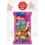 Paşa Kuruyemiş Çiğ Karışık Naturel Kuruyemiş 40 gr x 12 Adet - 480 gr