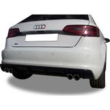 Paşa Tuning Audi A3 8V 2012 - 2016 Plastik Arka Tampon Eki - Difüzör (Plastik)